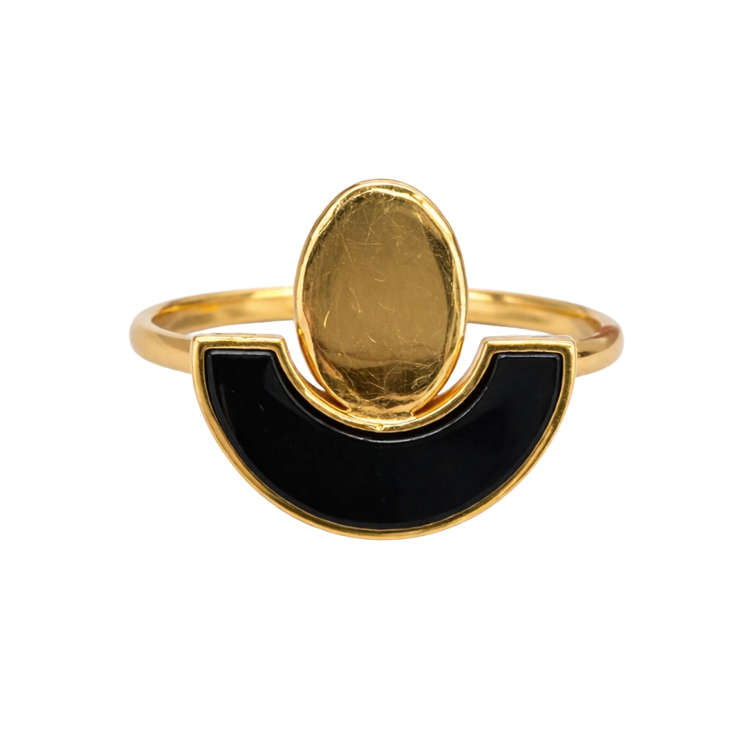 Golden Eclipse Statement Ring