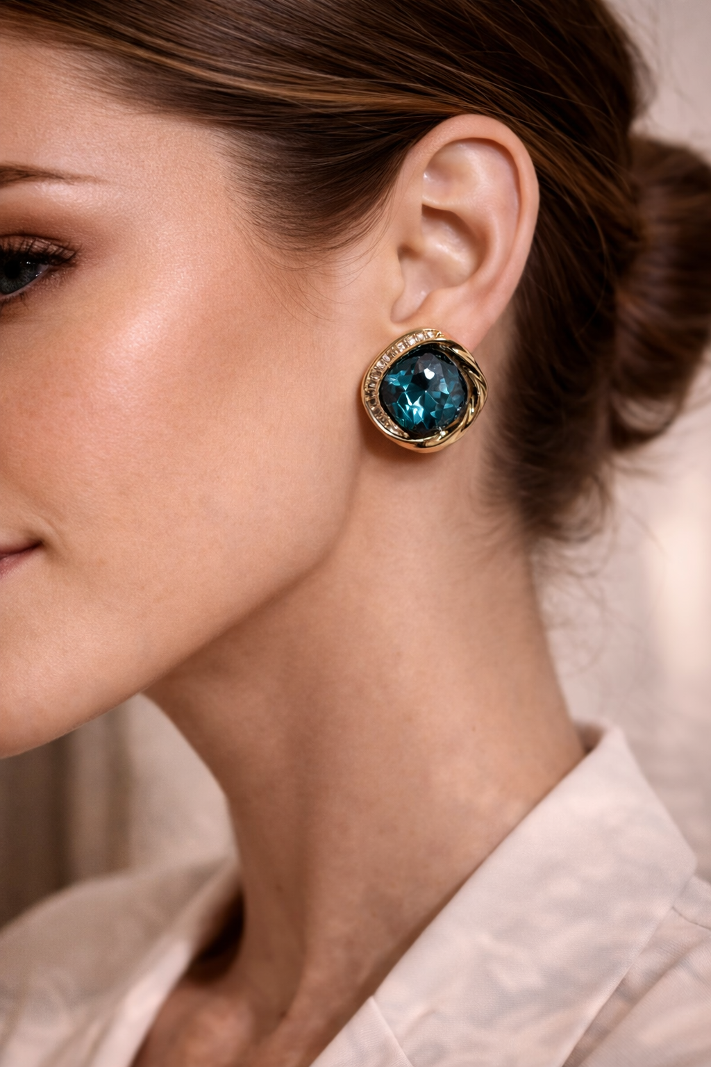 Emerald Teal Studs