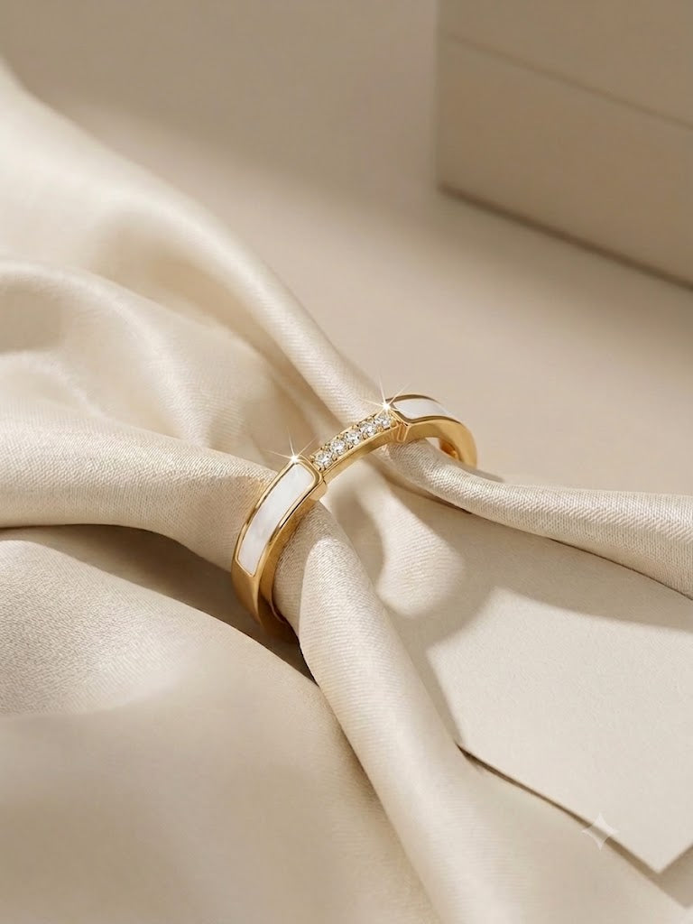 Ivory Grace Crystal Ring