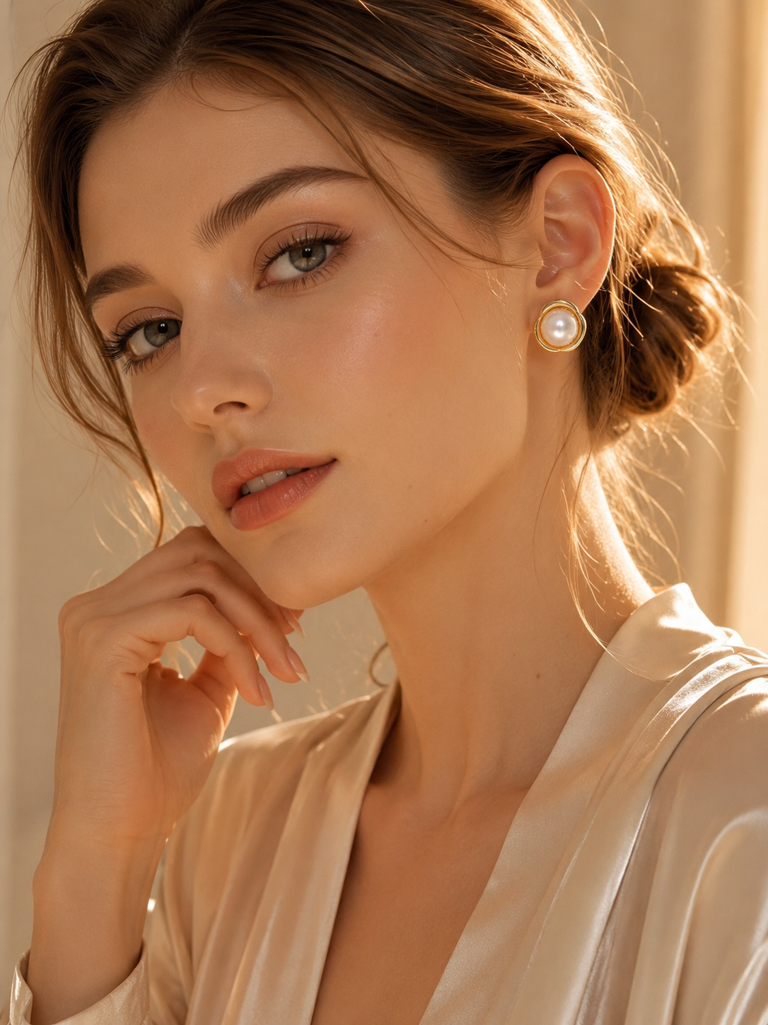 Pearl Blossom Stud Earrings