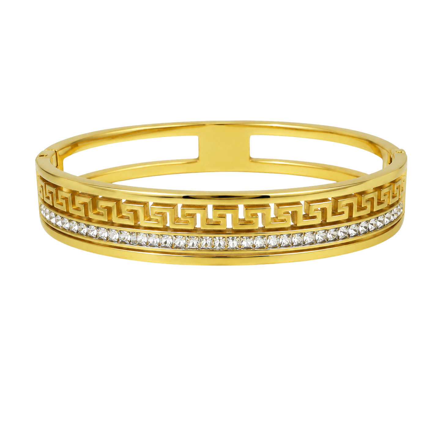 Imperial Greek Crystal Cuff Bracelet