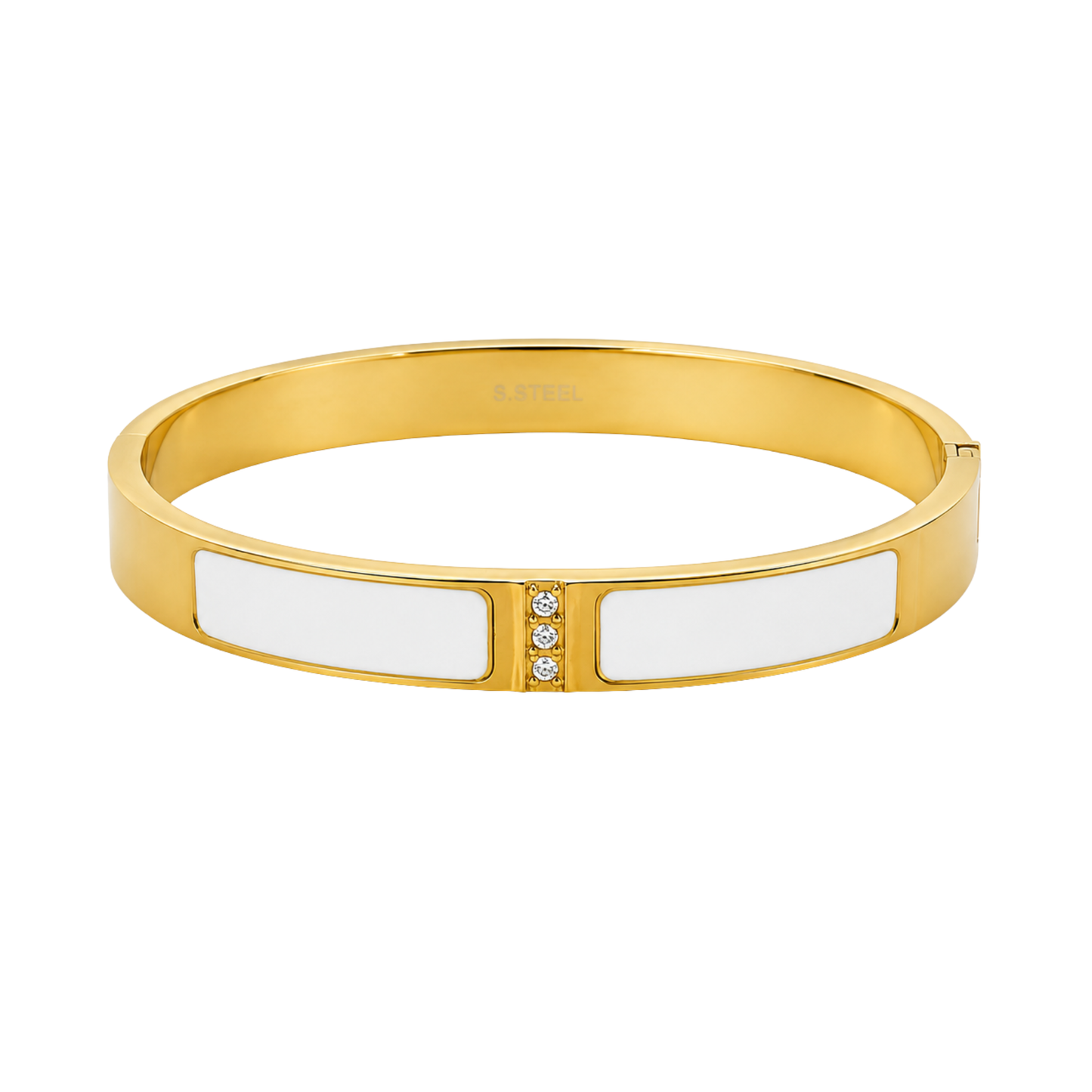 Ivory Grace Gold-Tone Bangle Bracelet