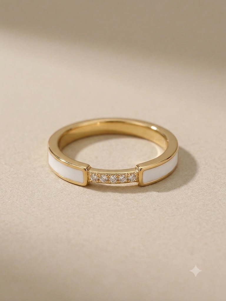 Ivory Grace Crystal Ring