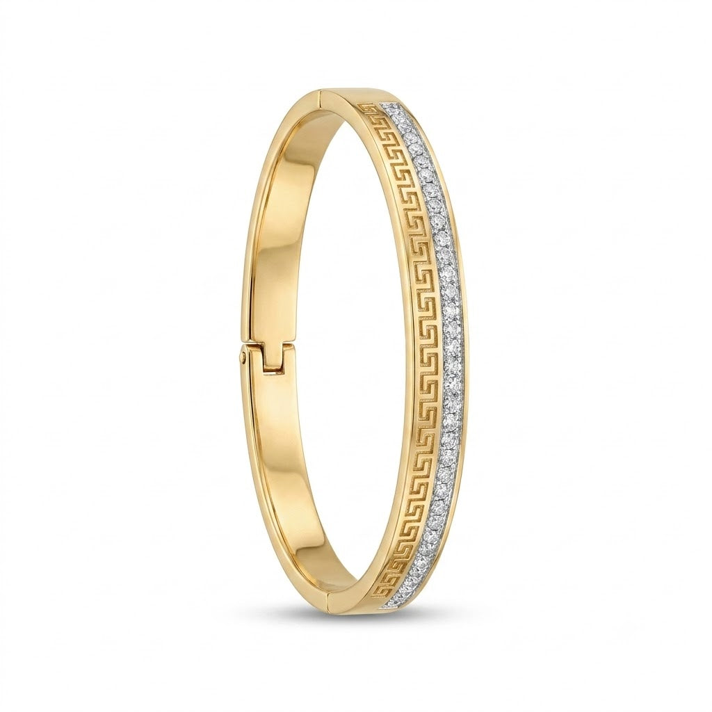Regal Greca Crystal Bangle