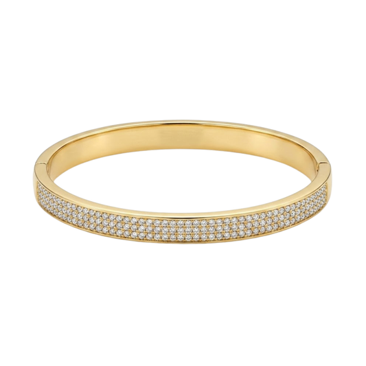 Golden Radiance Pavé Bangle Bracelet