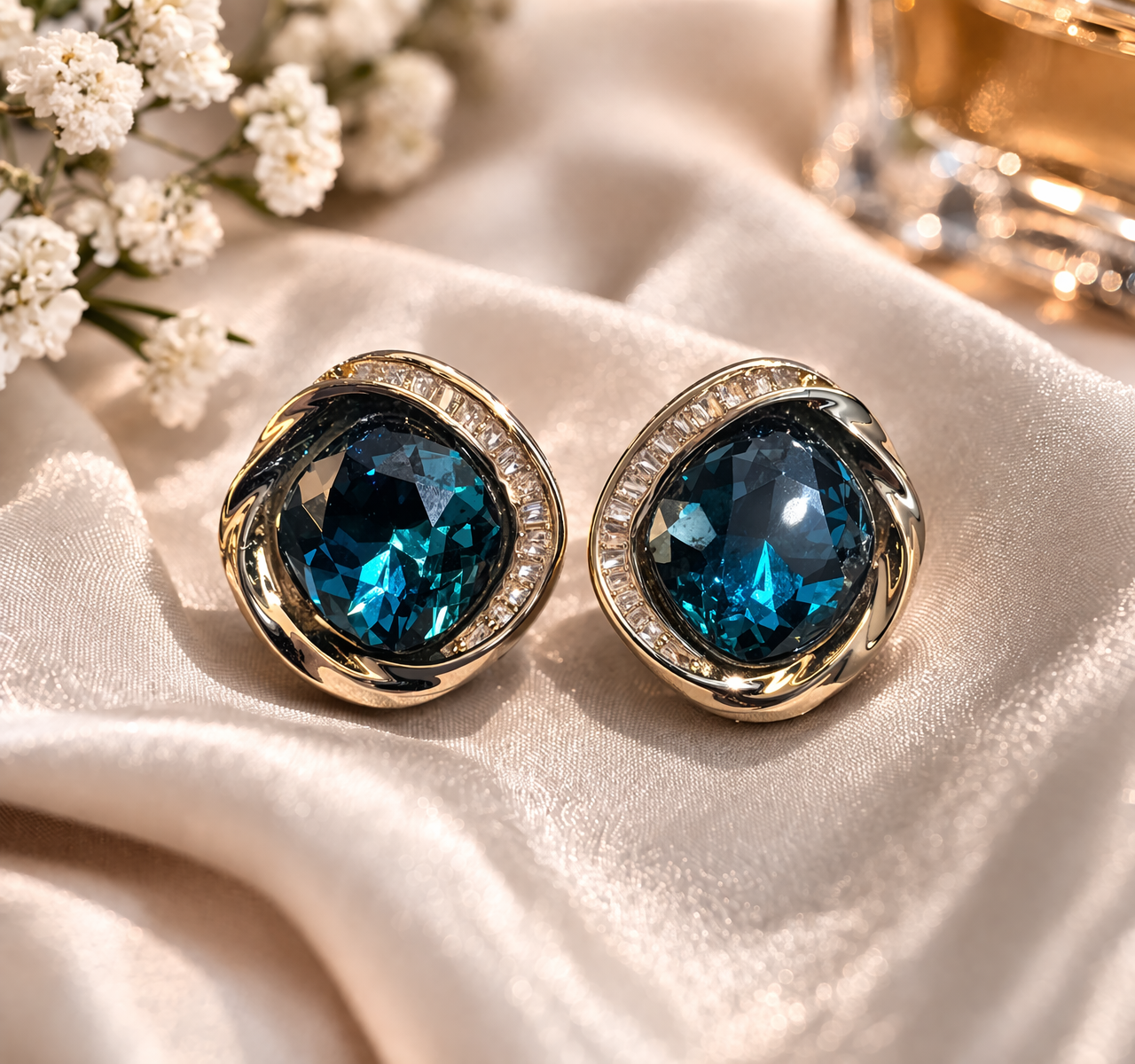 Emerald Teal Studs