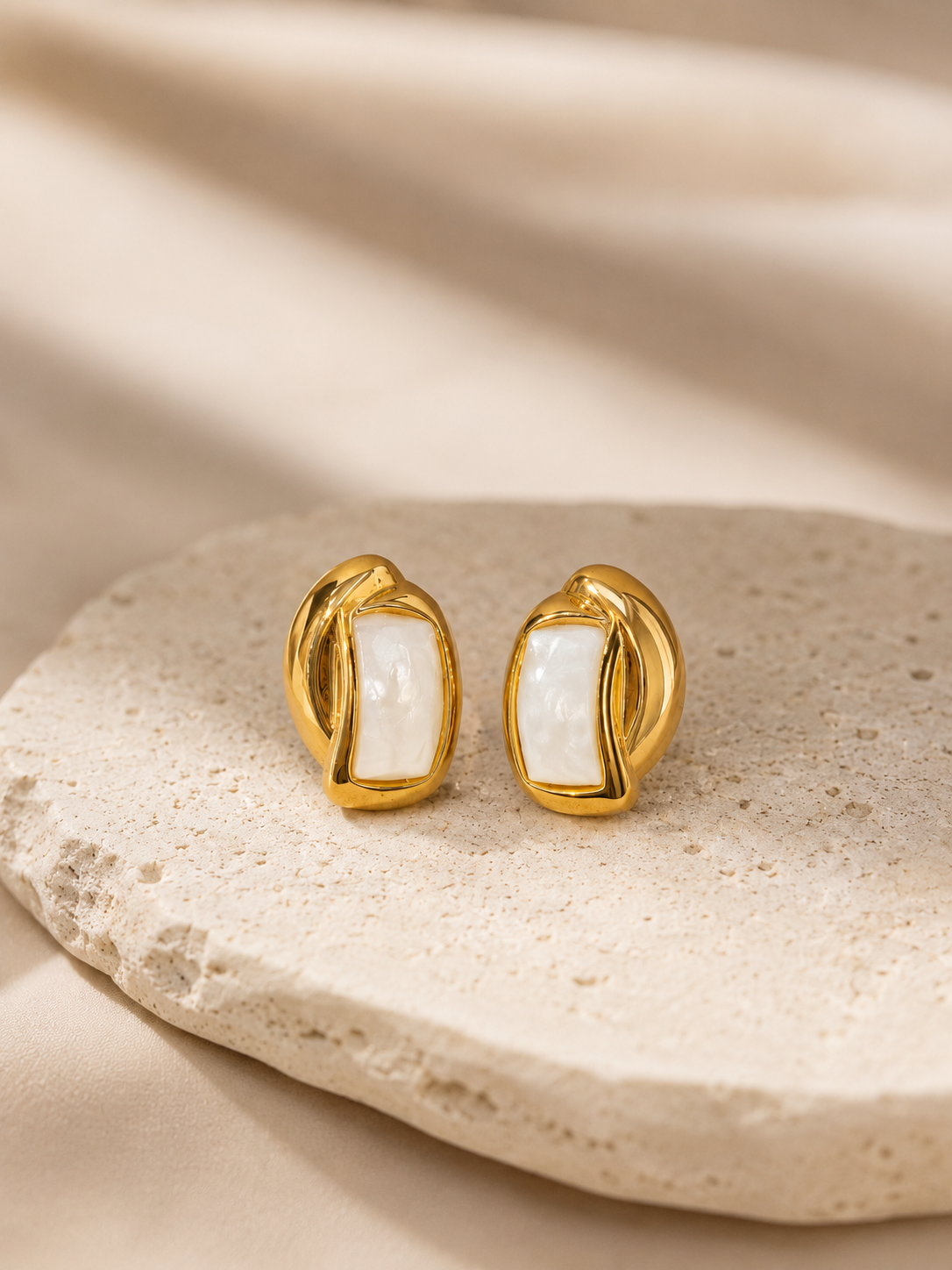 Ivory Embrace Statement Earrings