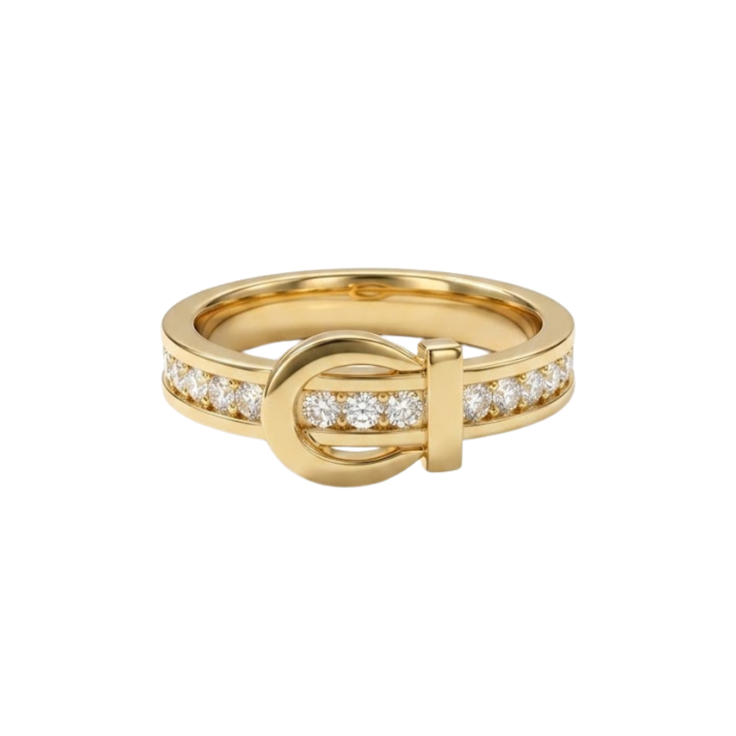 Luxe Crystal Buckle Ring