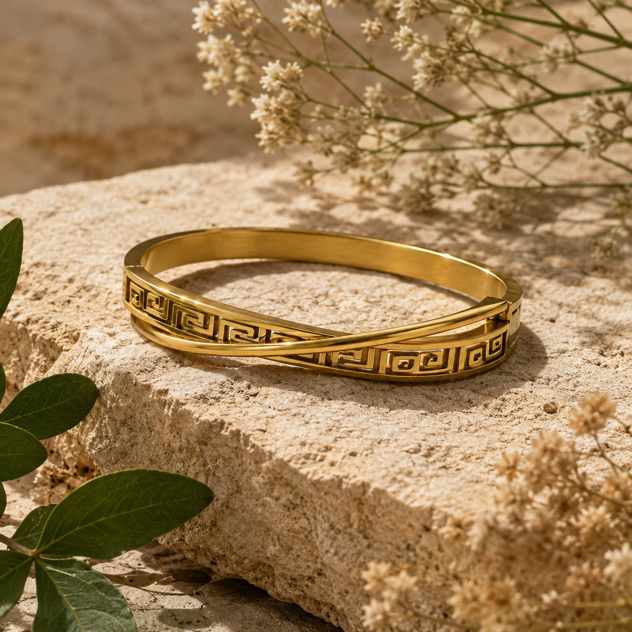 Aurelia Greek Pattern Bangle