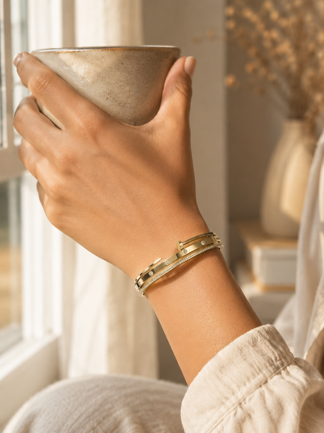 Celestial Nail Crystal Bangle