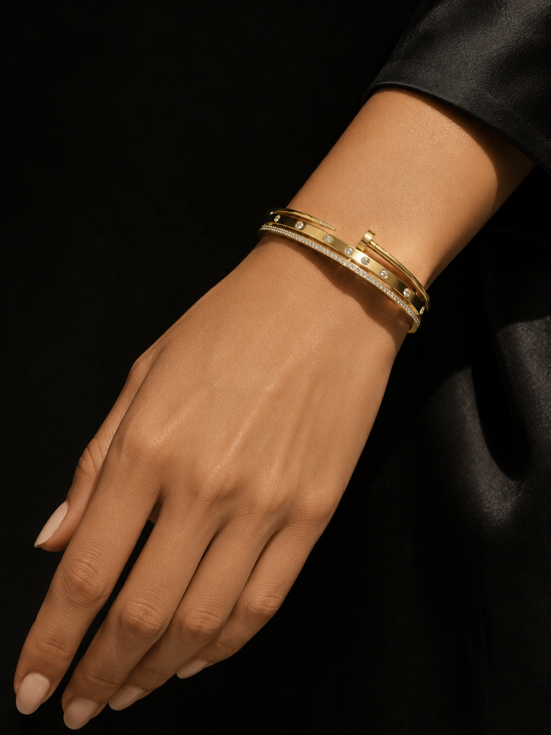 Celestial Nail Crystal Bangle