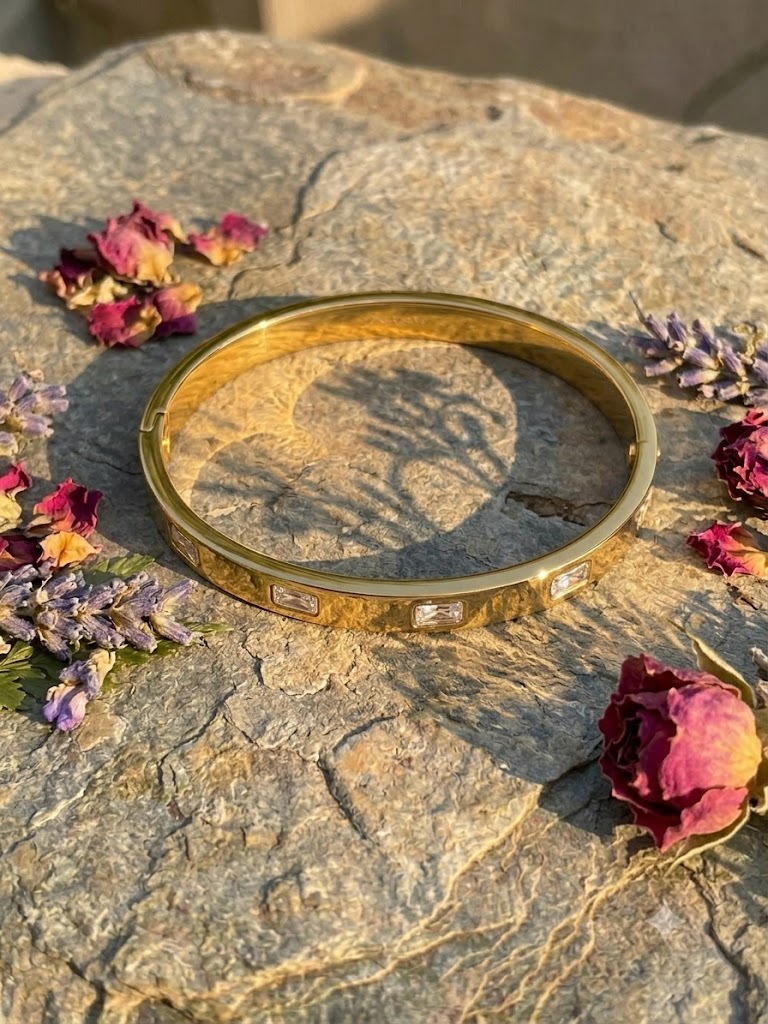 Celeste Baguette Crystal Bangle