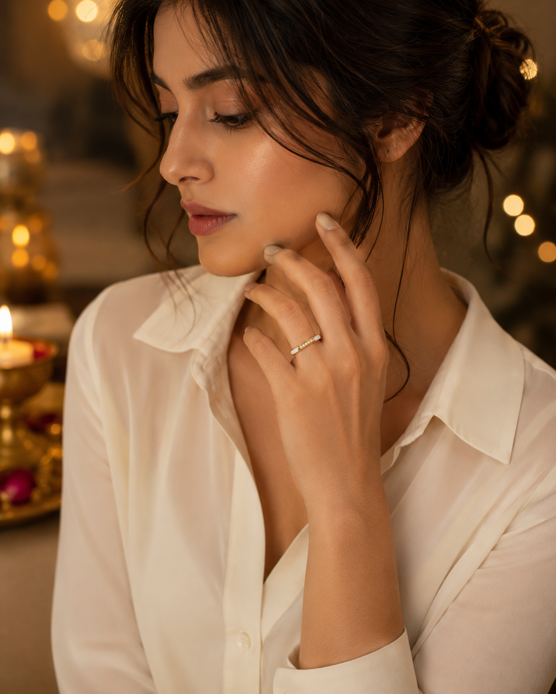 Ivory Grace Crystal Ring