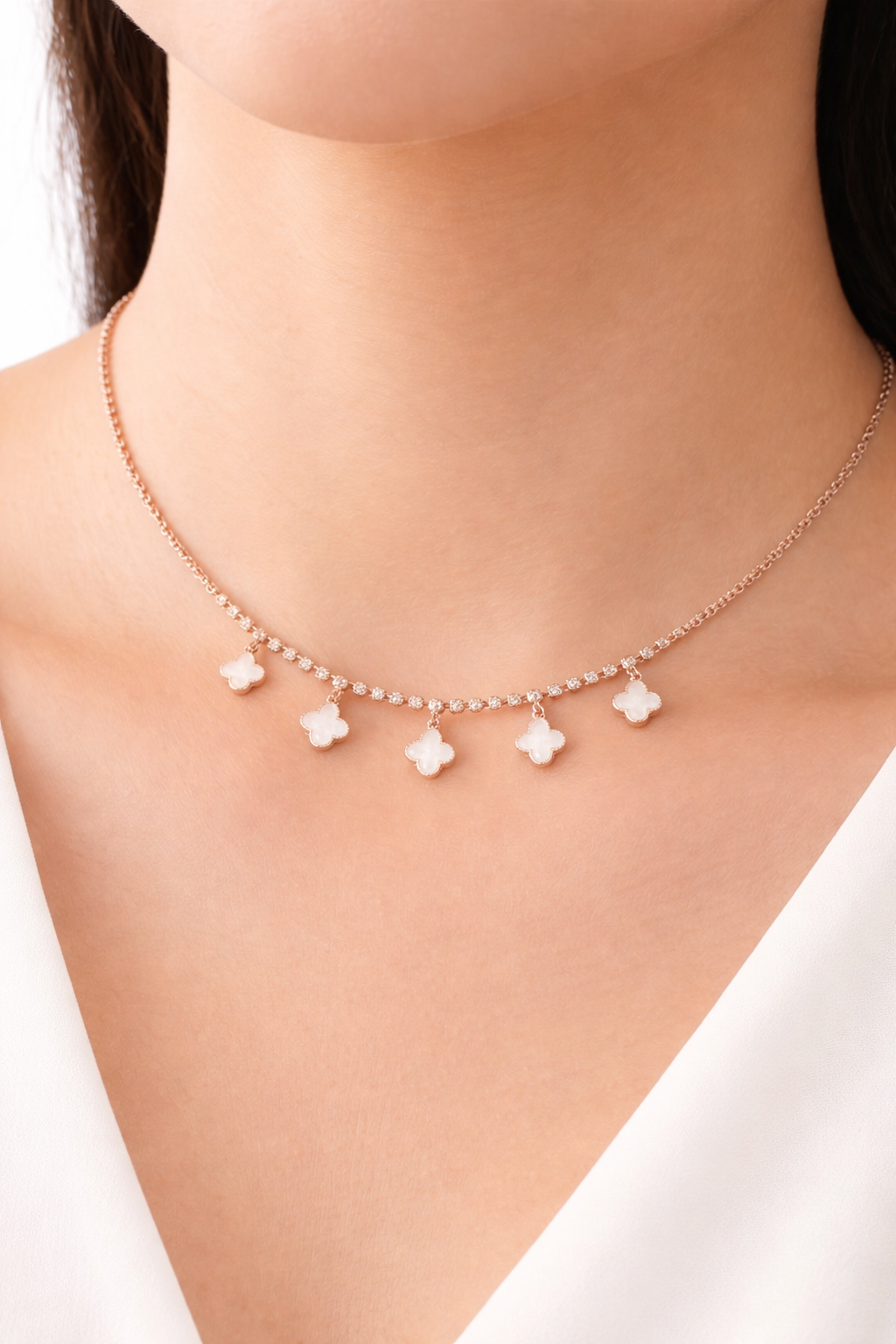 Clover Luxe Cascade Necklace