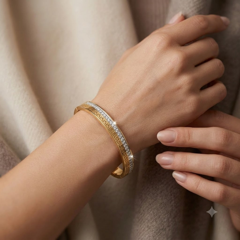 Regal Greca Crystal Bangle