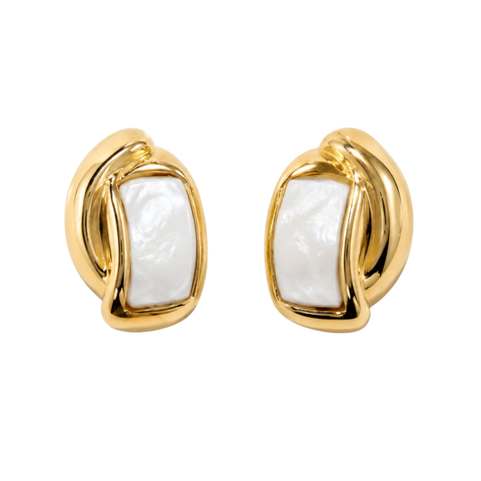 Ivory Embrace Statement Earrings