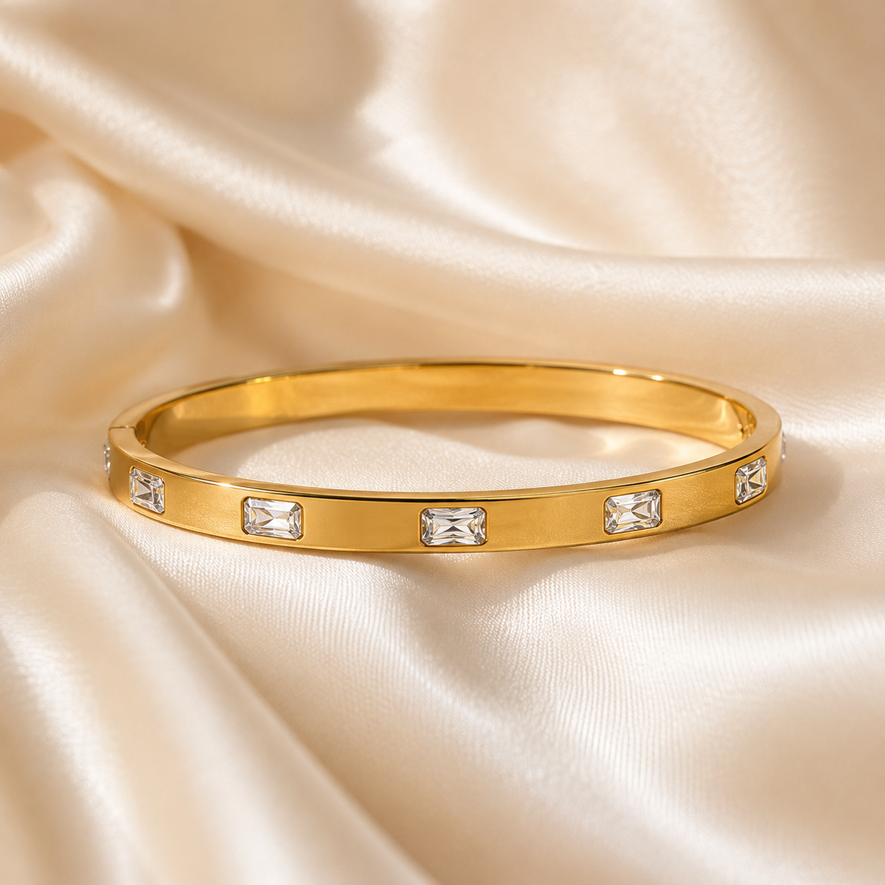 Celeste Baguette Crystal Bangle
