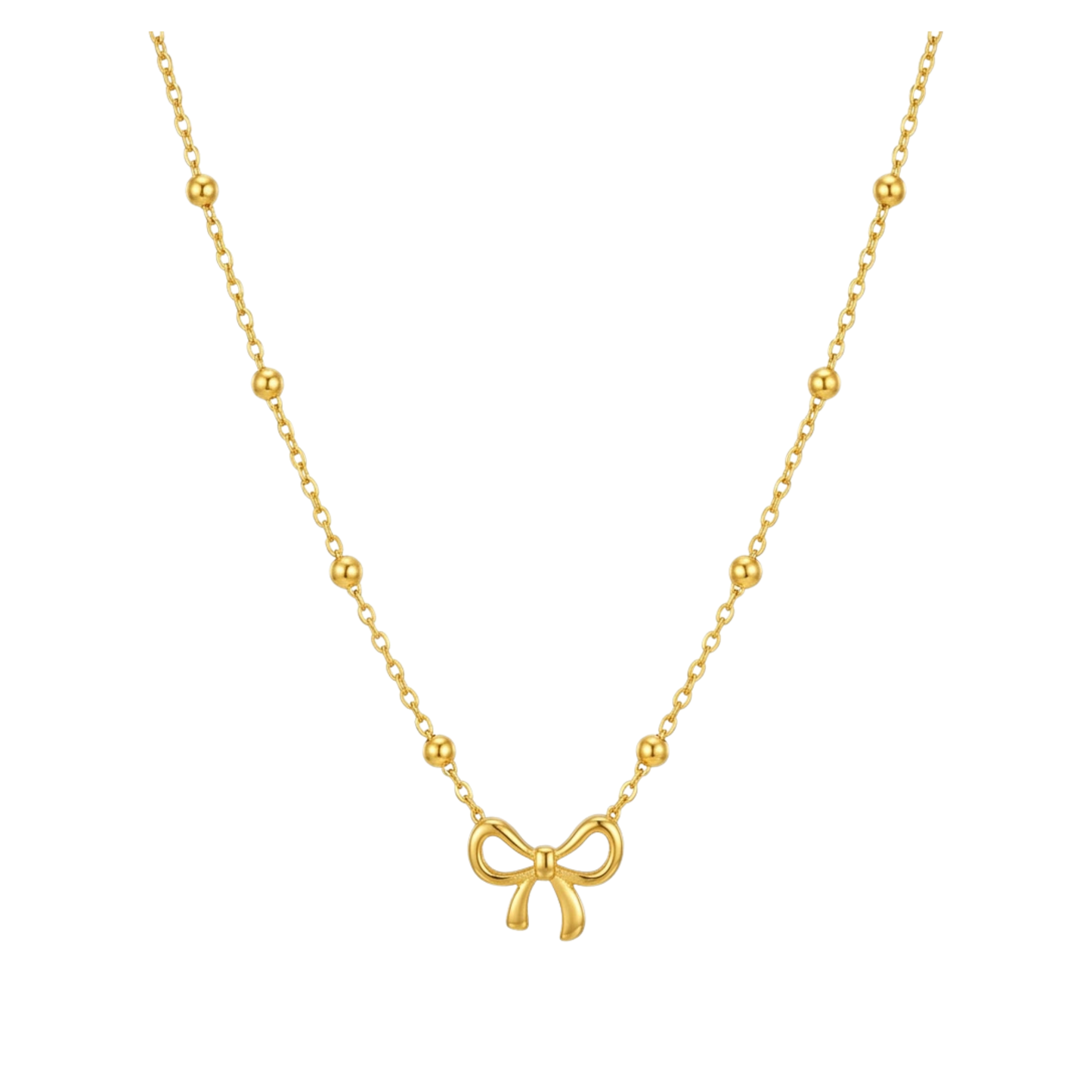 Golden Bow Whisper Necklace