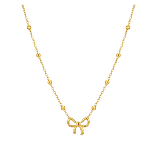 Golden Bow Whisper Necklace