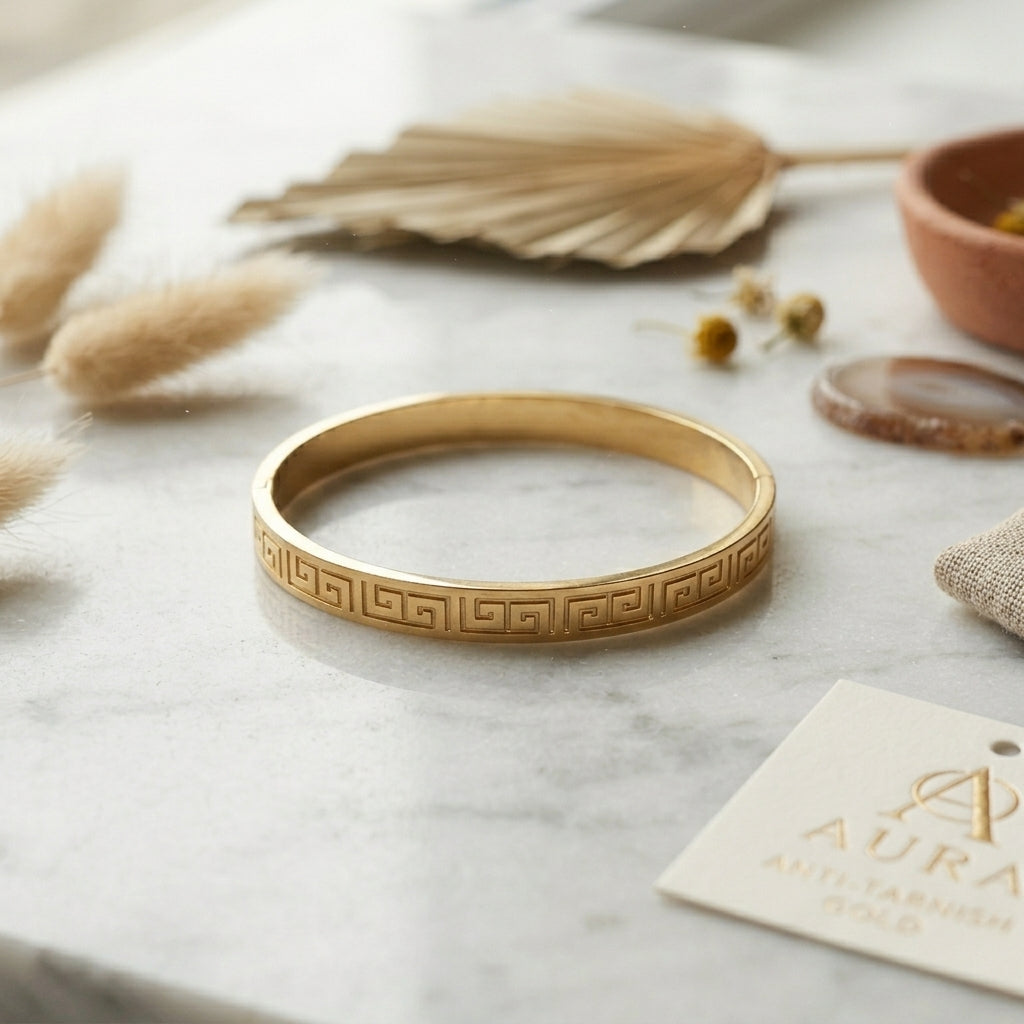 Eterna Greek Key Bangle