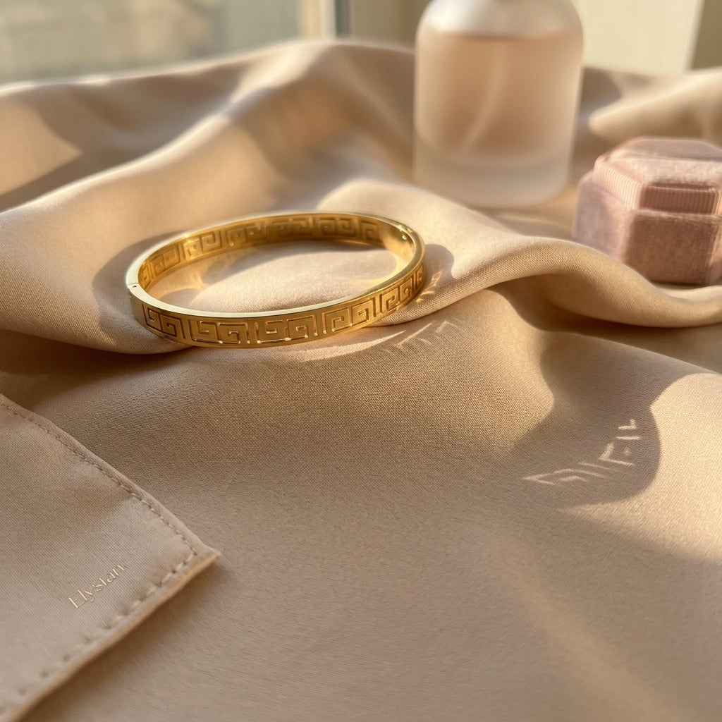 Eterna Greek Key Bangle