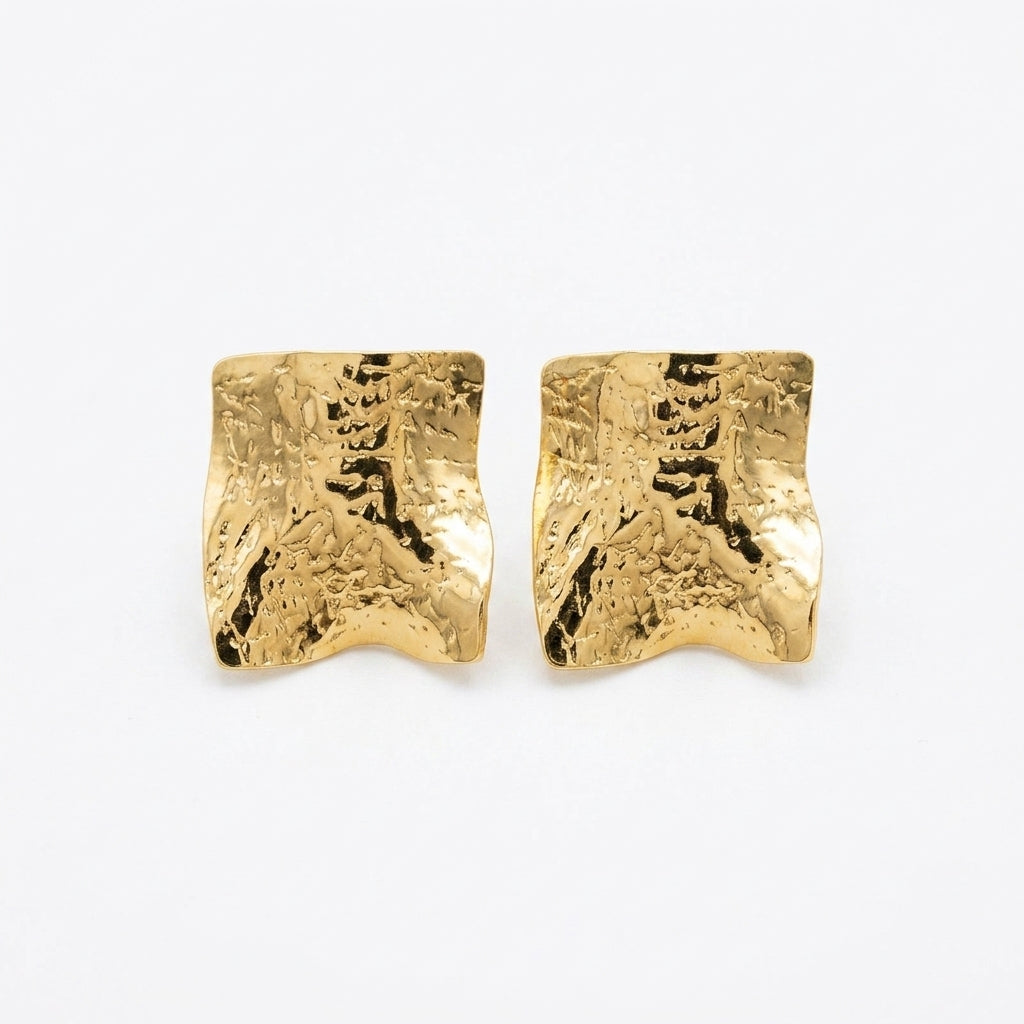 Molten Gold Statement Studs