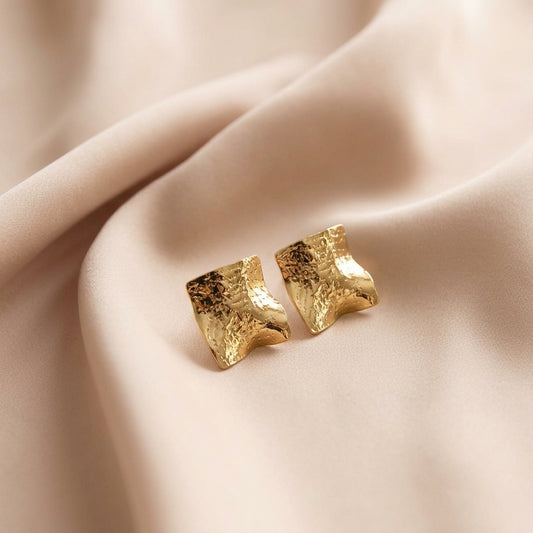 Molten Gold Statement Studs