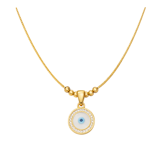 Evil Eye Aura Gold Necklace