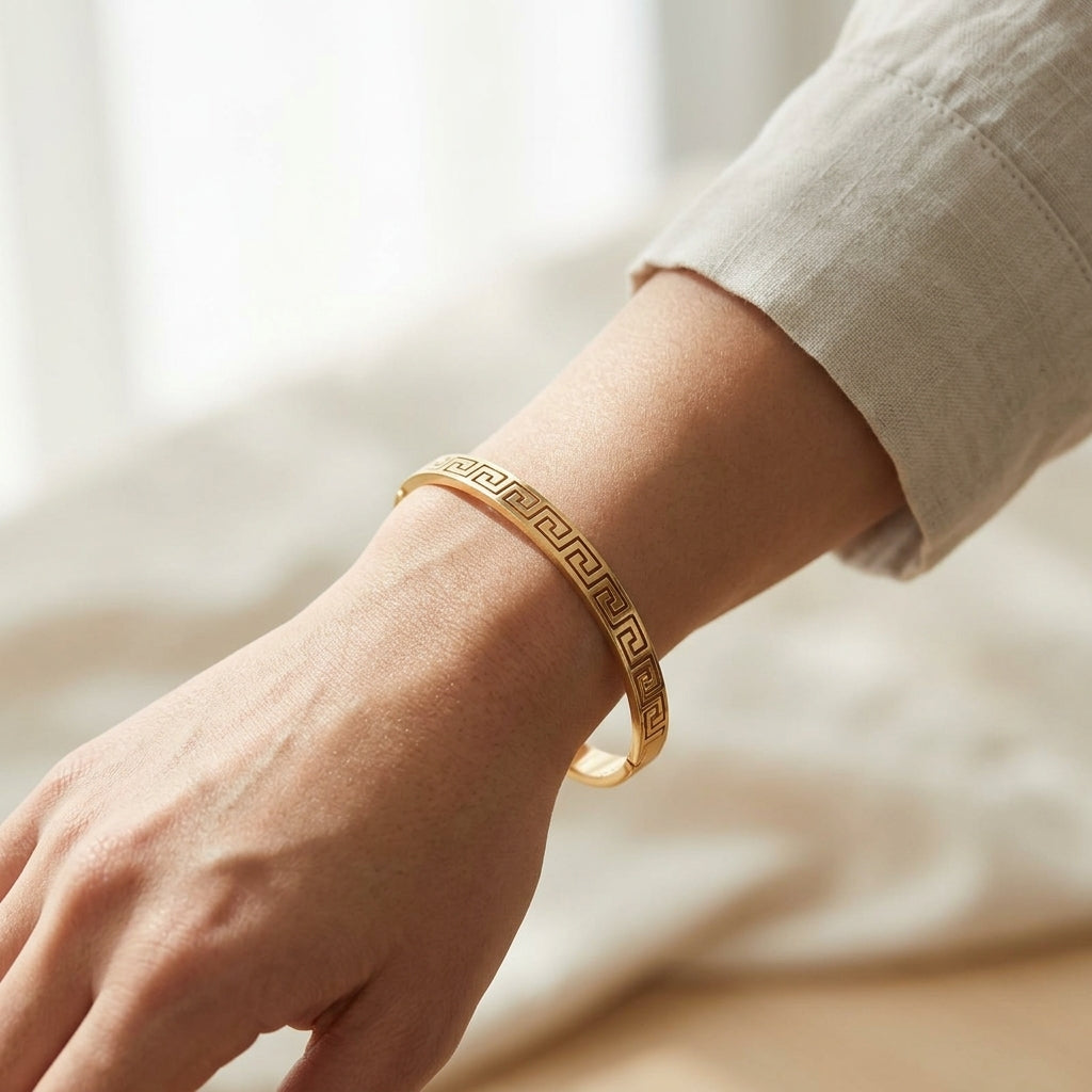 Eterna Greek Key Bangle