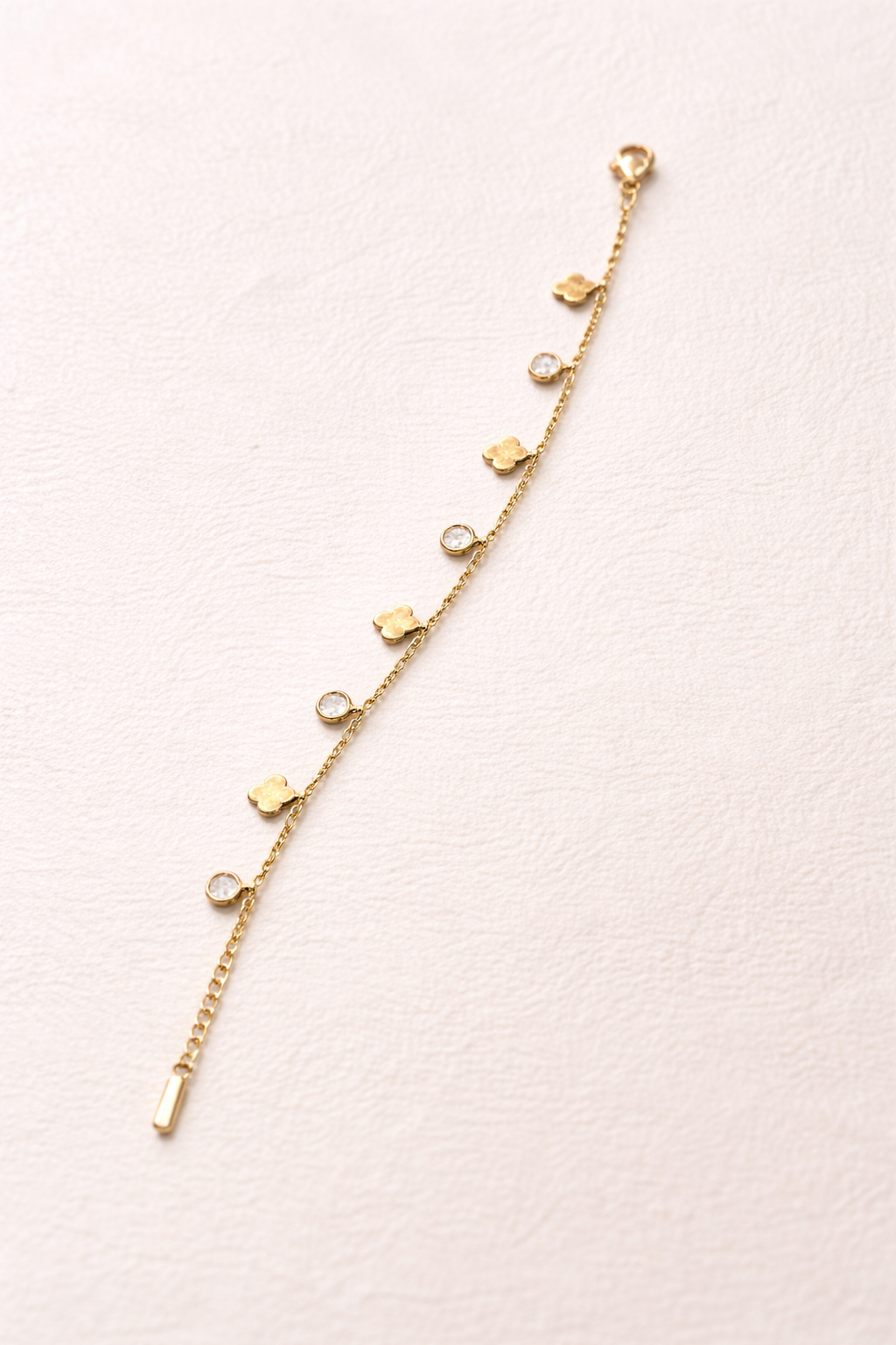 Gold Clover Charms Bracelet
