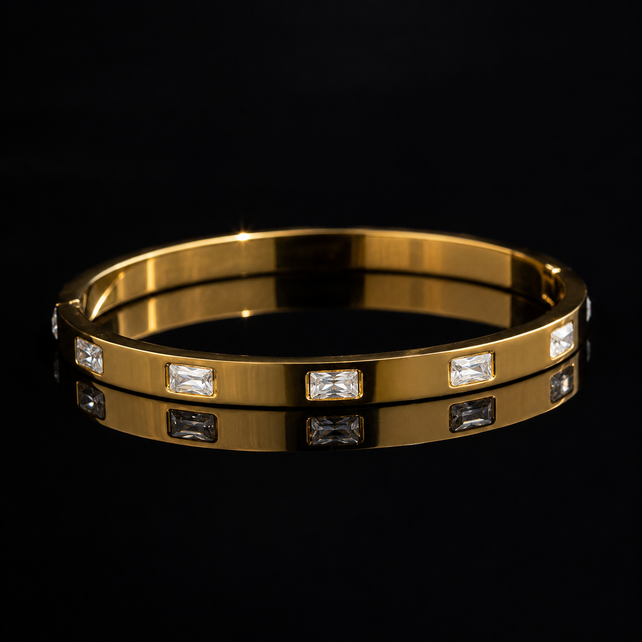Celeste Baguette Crystal Bangle
