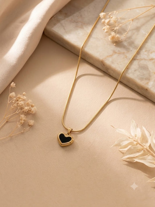 Midnight Heart Pendant Necklace