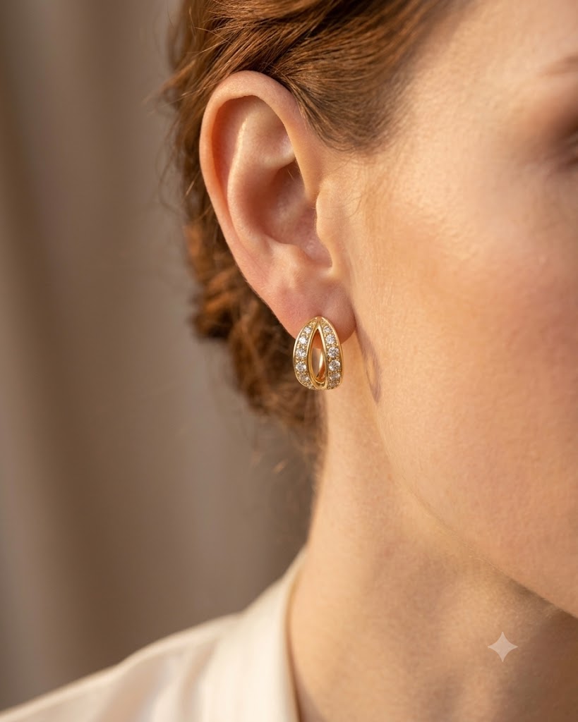 Celeste Crystal Loop Earrings