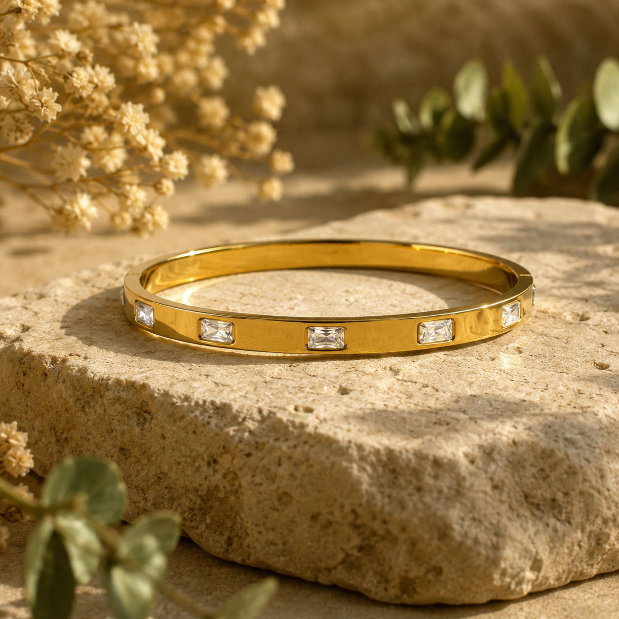 Celeste Baguette Crystal Bangle