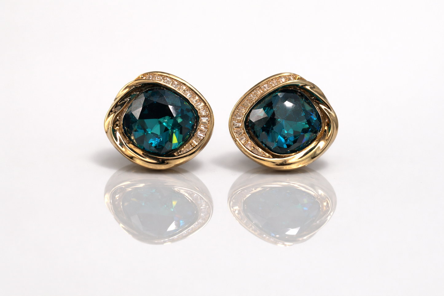 Emerald Teal Studs
