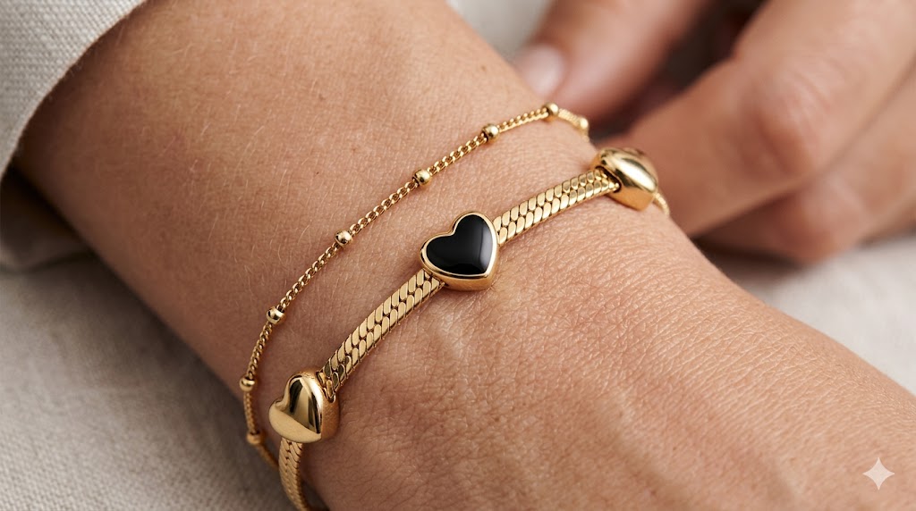 Dual Heart Gold Bracelet