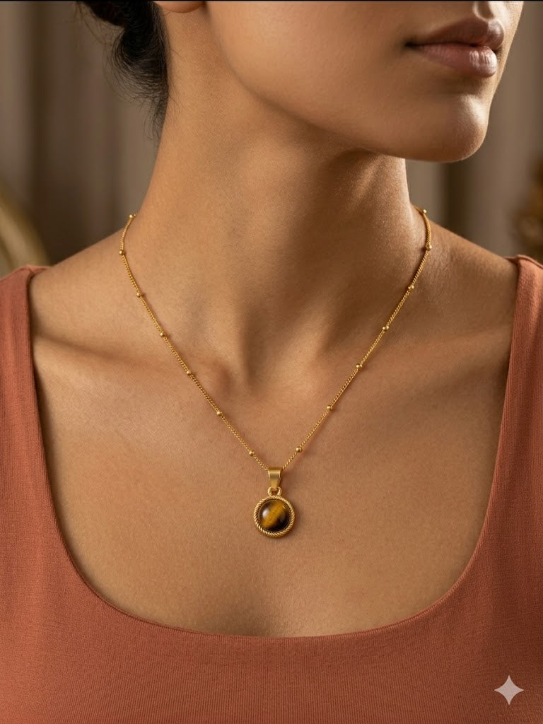 Golden Earthstone Necklace