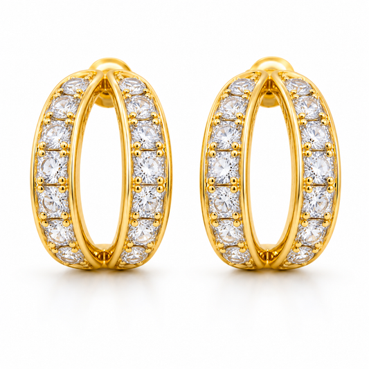 Celeste Crystal Loop Earrings