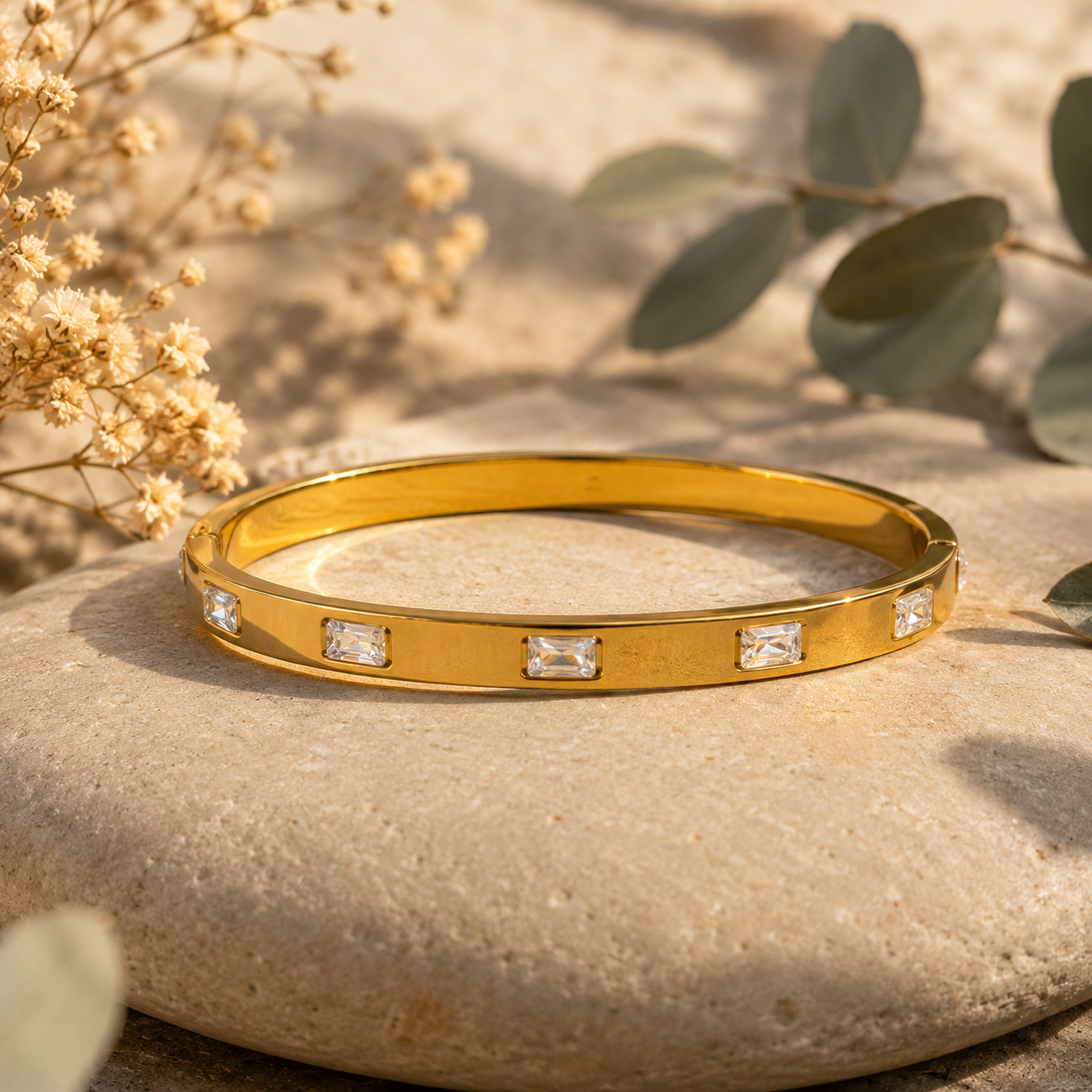 Celeste Baguette Crystal Bangle