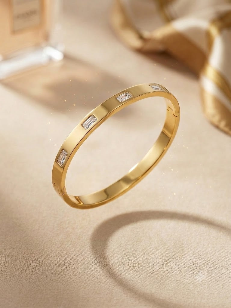 Celeste Baguette Crystal Bangle
