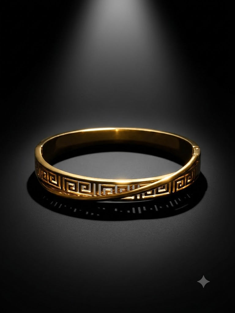 Aurelia Greek Pattern Bangle