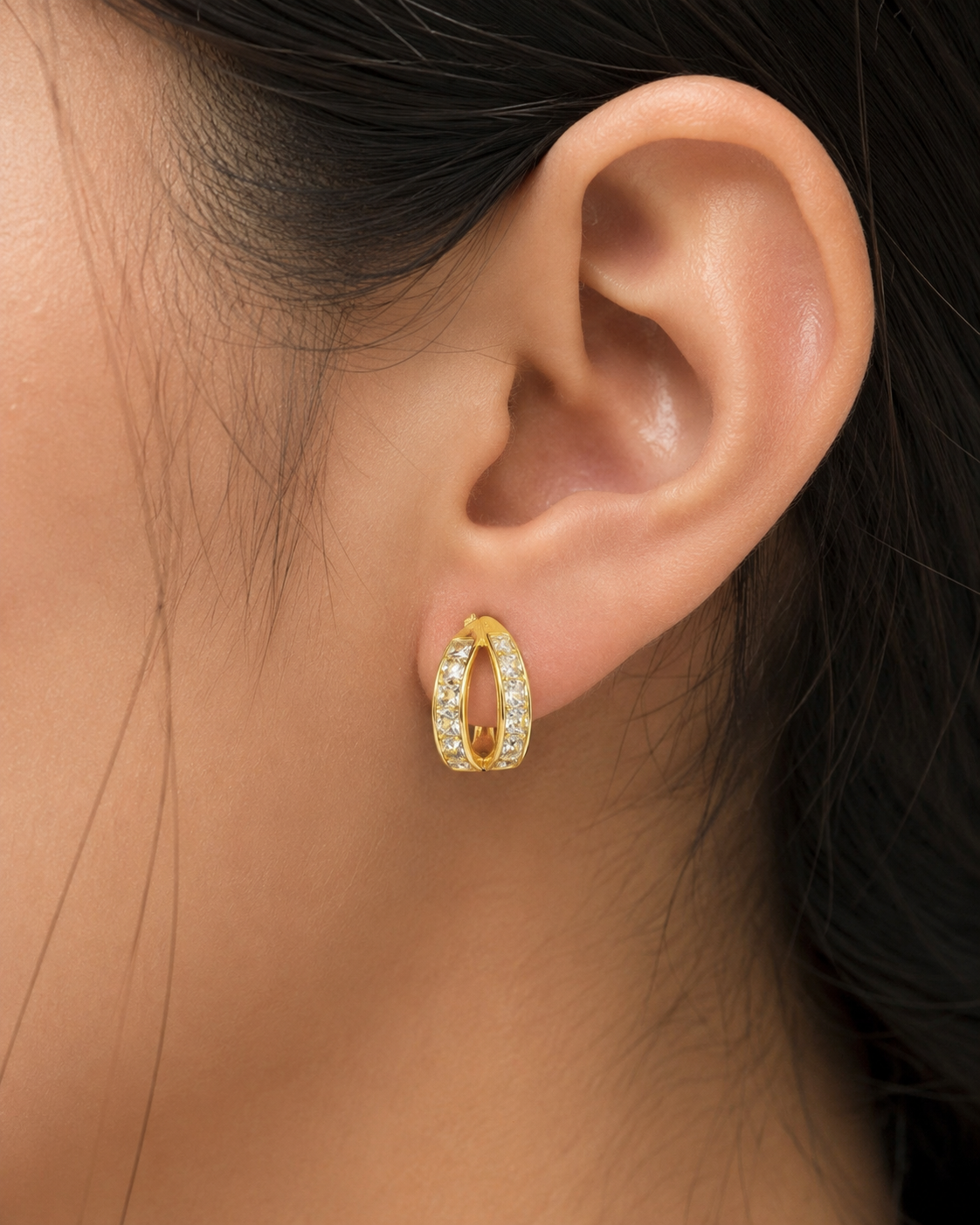 Celeste Crystal Loop Earrings