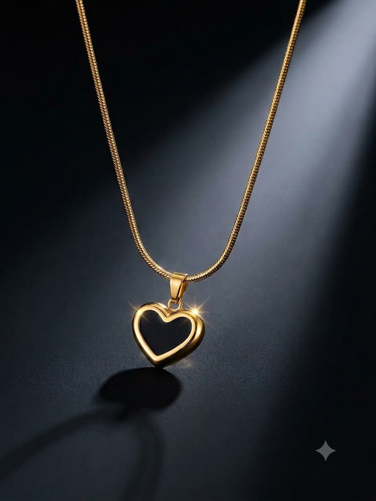 Midnight Heart Pendant Necklace