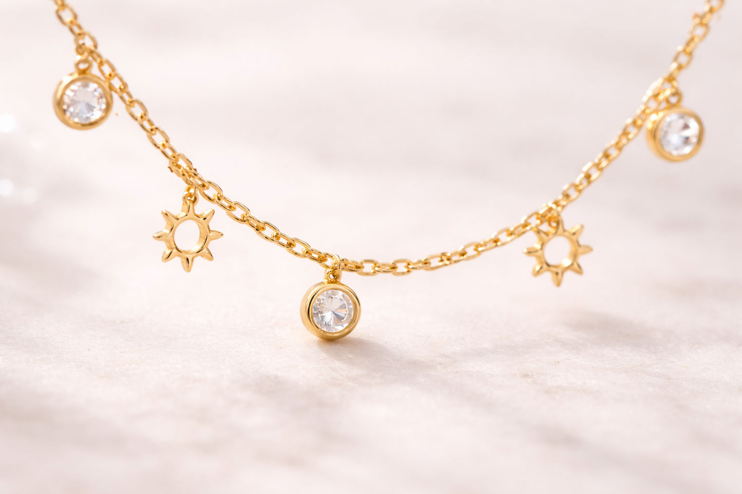 Celestial Spark Charm Necklace