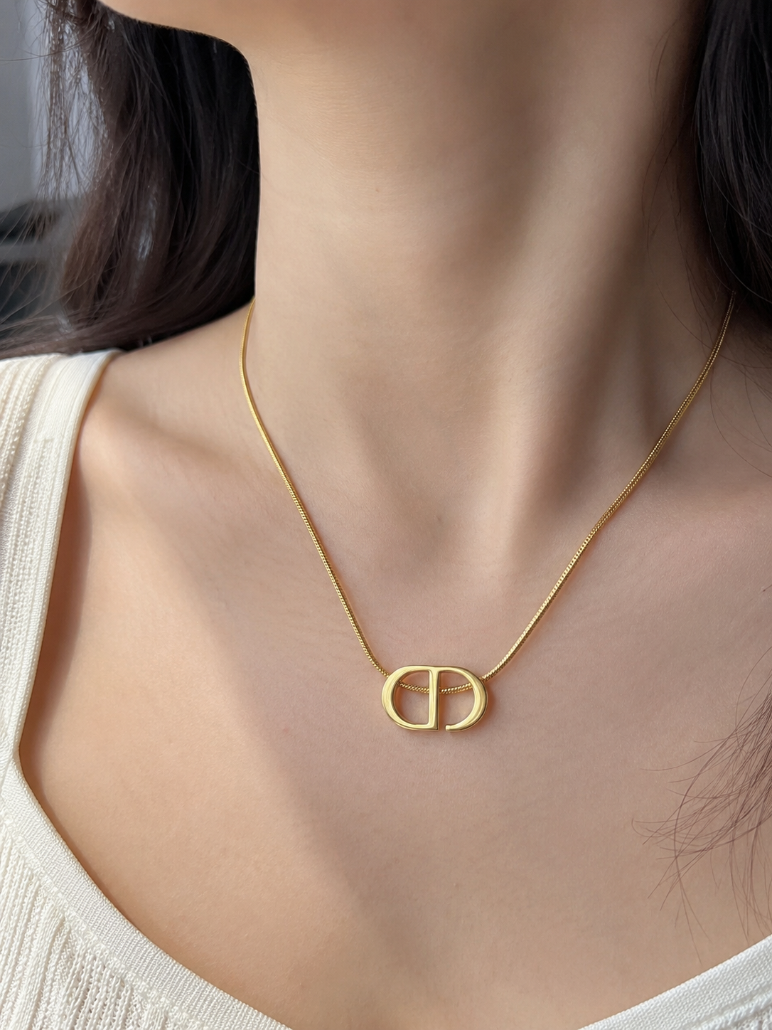 Signature Monogram Pendant Necklace