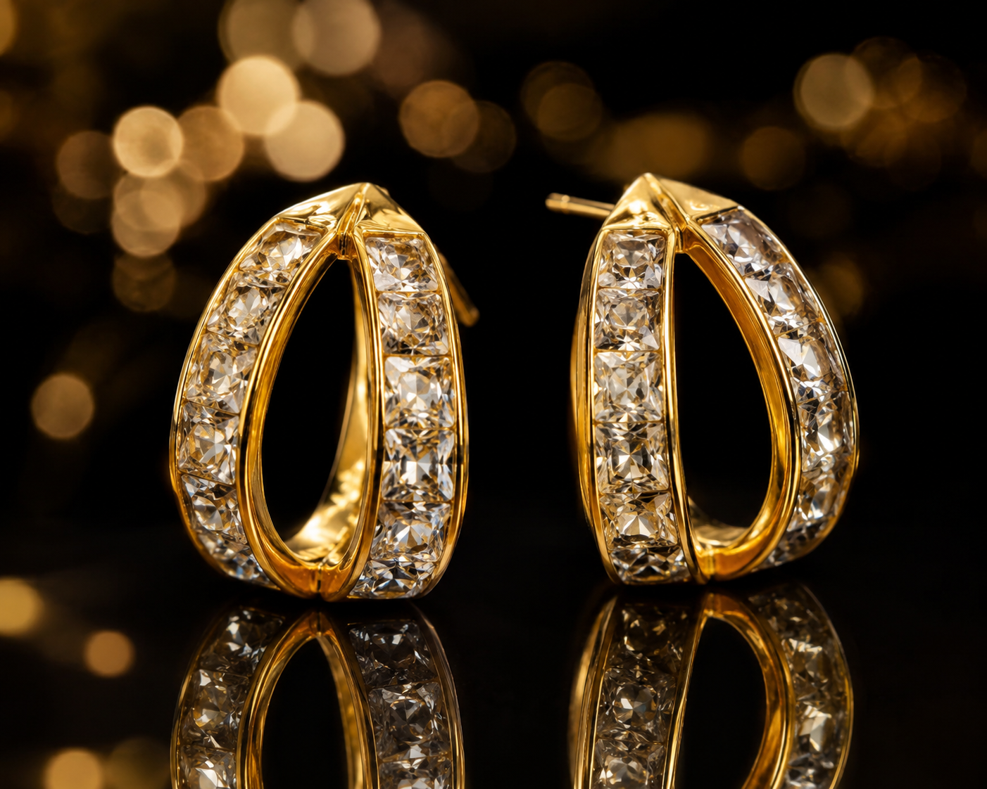 Celeste Crystal Loop Earrings