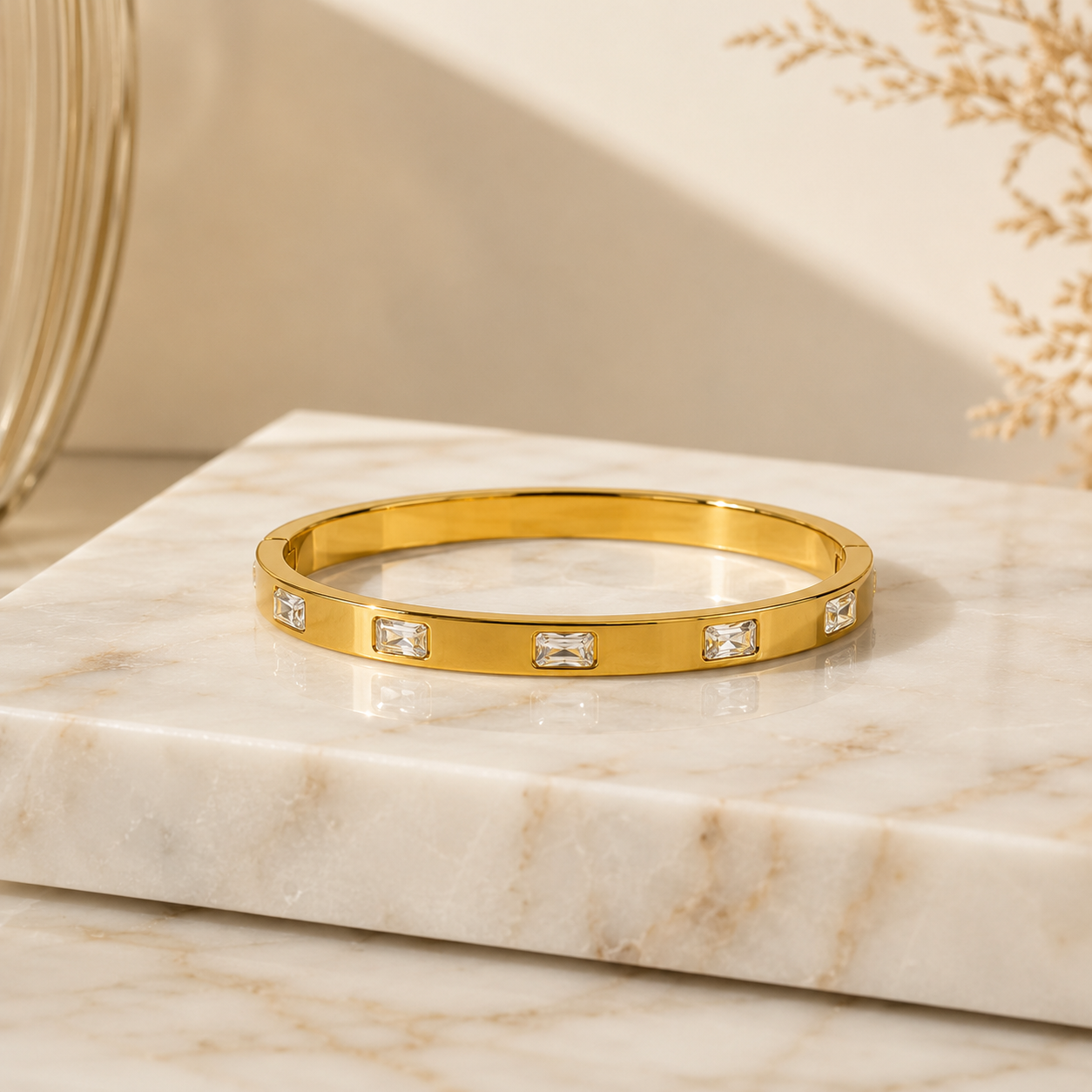 Celeste Baguette Crystal Bangle