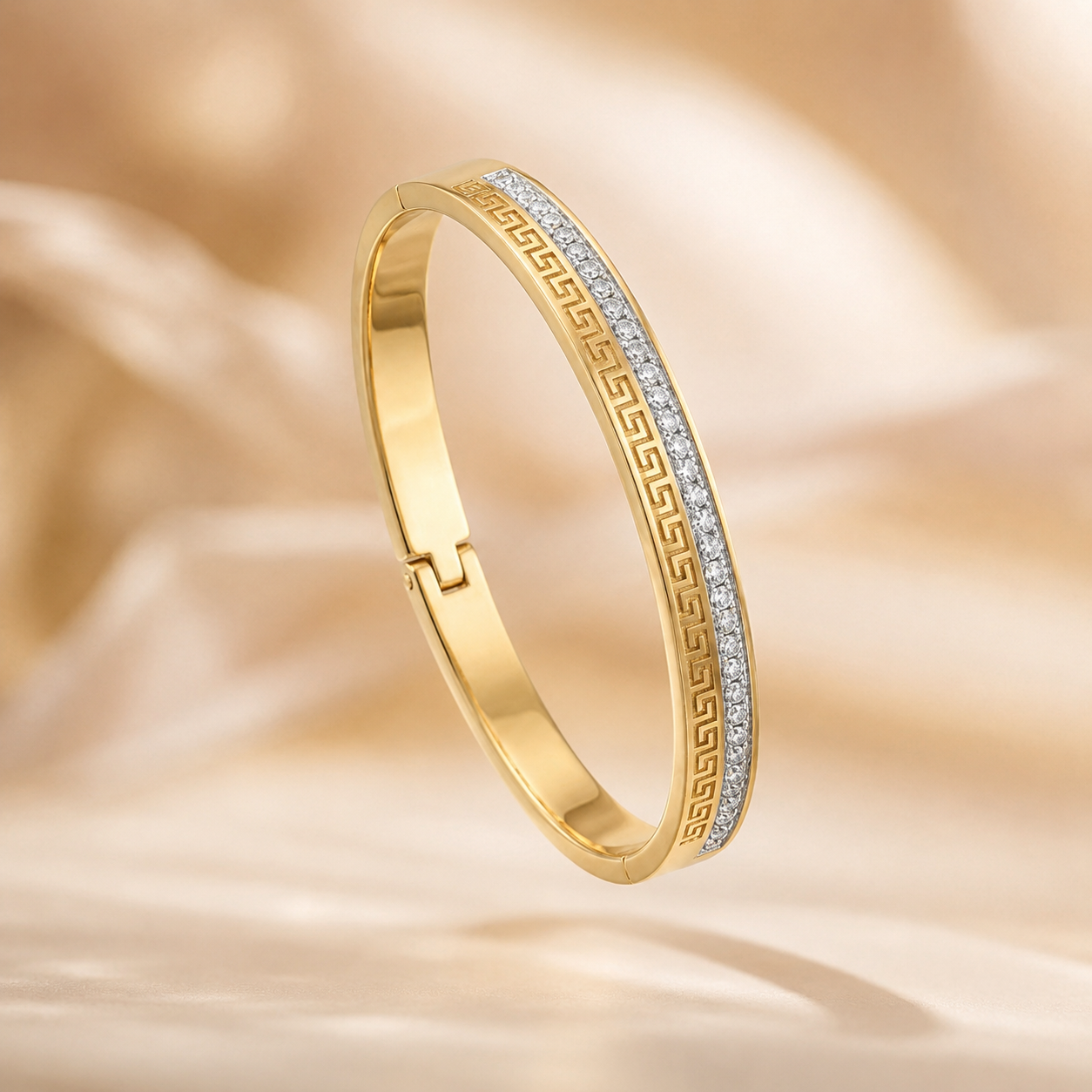 Regal Greca Crystal Bangle