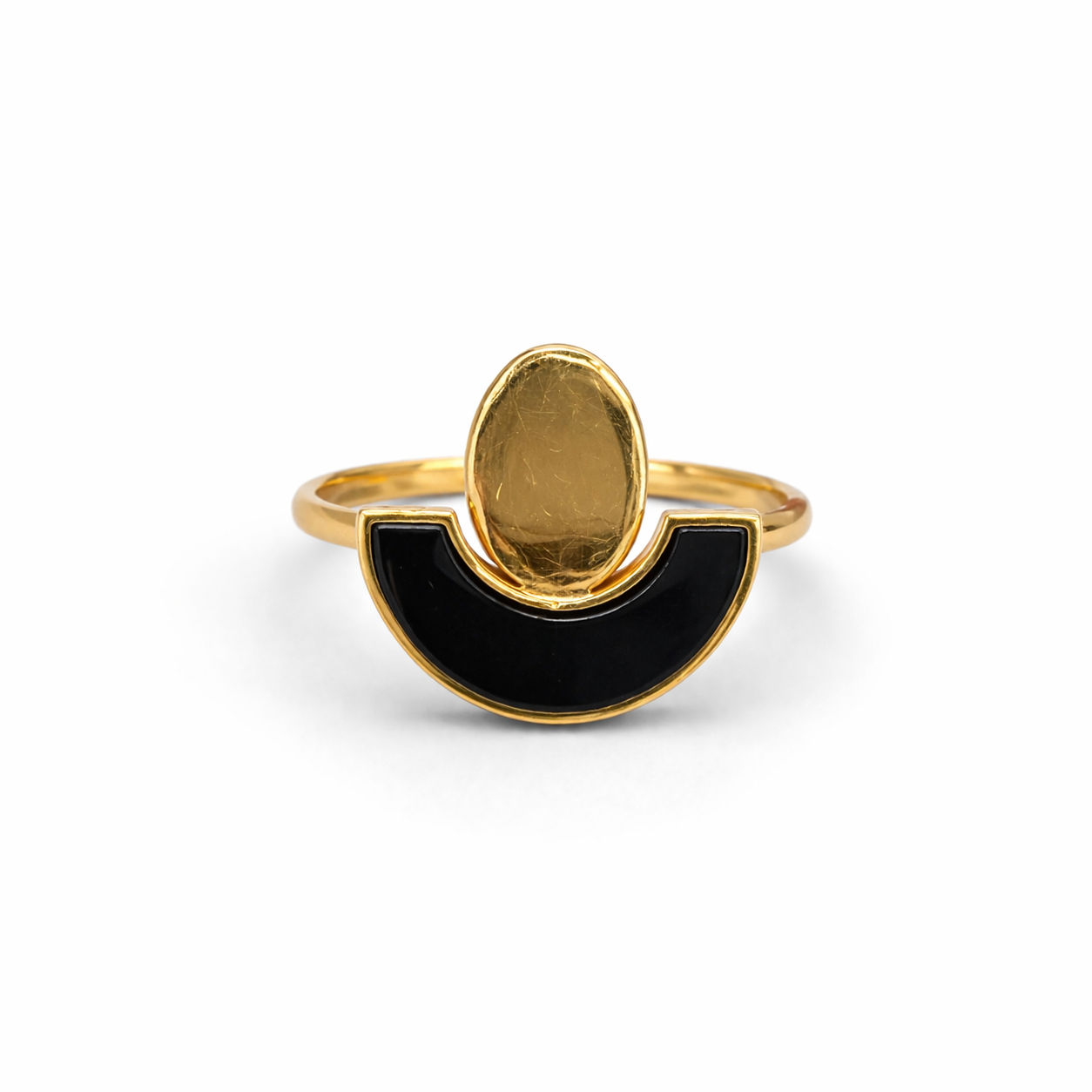 Golden Eclipse Statement Ring