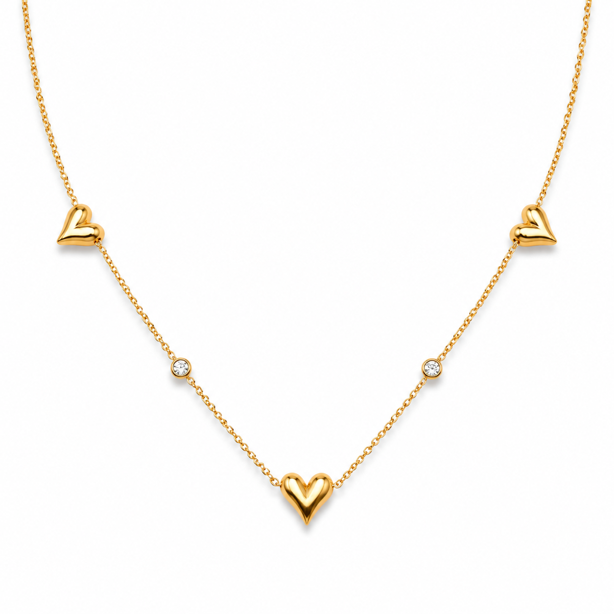 Golden Heart Whisper Necklace